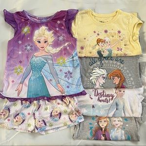 5T lot summer shirts pajamas Frozen Elsa